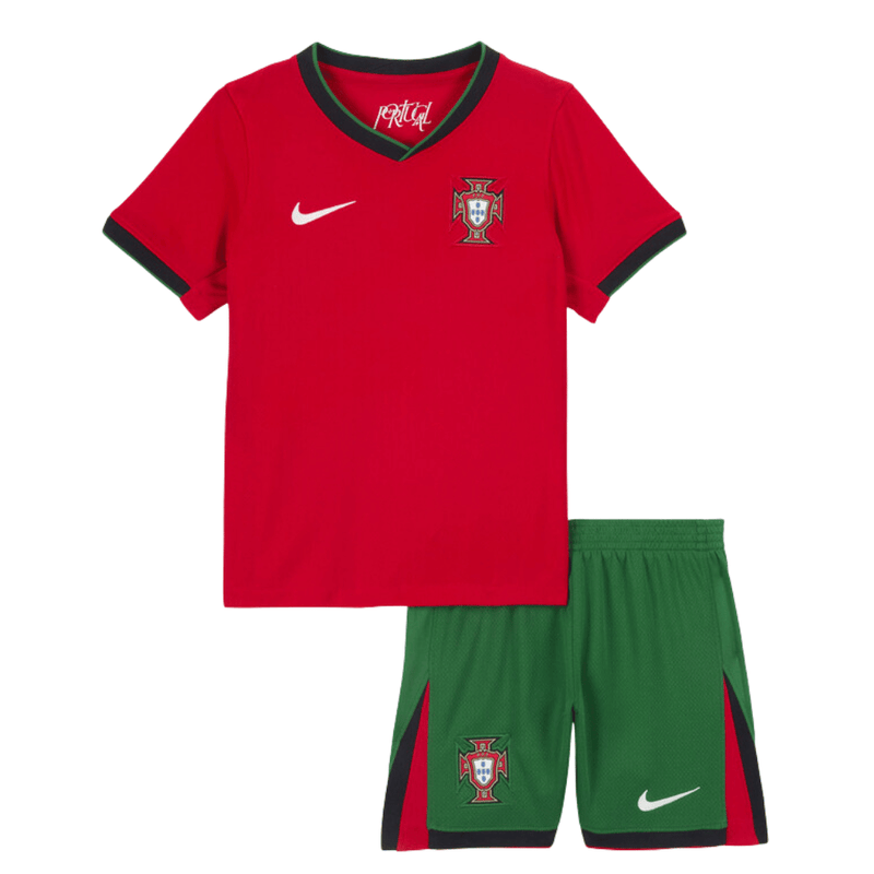 Kit Infantil Seleção Portugal Home 24/25 - Torcedor - Vermelho